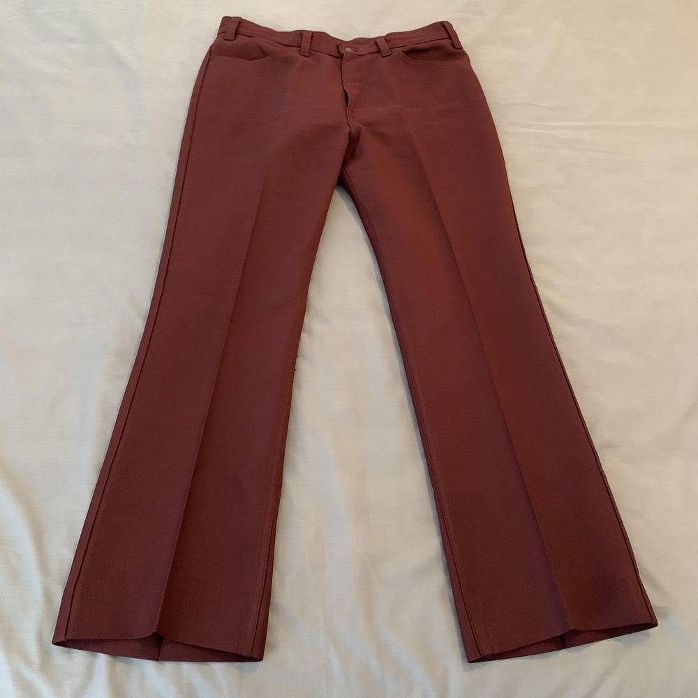 80s Levi's Men's Burgundy Dress Pants